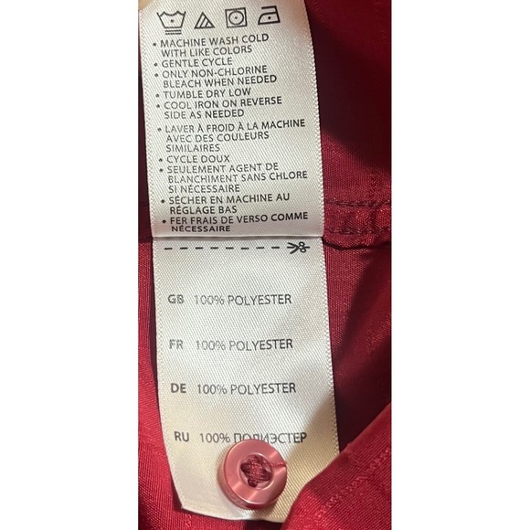 HB Harbor Bay Burgundy Red Short Sleeve Men's Shirt Weave Pattern 4 XL - Picture 5 of 5